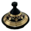 TAJINE VETRO DECORATIVO NERO/BIANCO