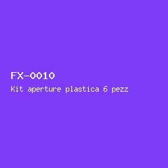 Kit aperture plastica 6 pezzi #10