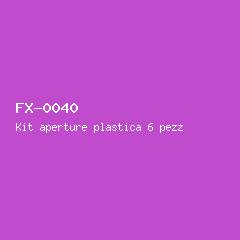Kit aperture plastica 6 pezzi #40