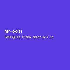 Pastiglie freno anteriori set #31