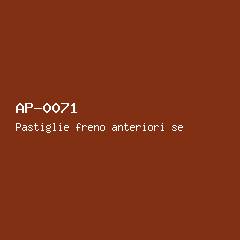Pastiglie freno anteriori set #71