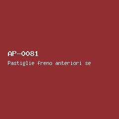 Pastiglie freno anteriori set #81