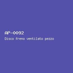 Disco freno ventilato pezzo #92