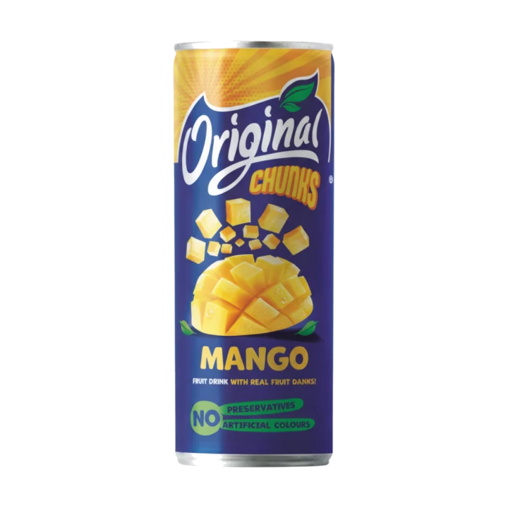 Original Mango Juice with Chunks 240ml Can – Tropical Drin