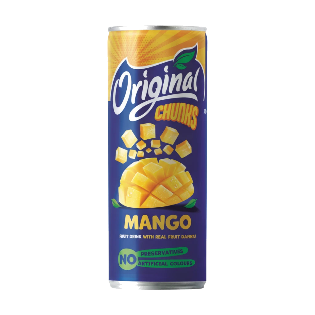 Original Mango Juice with Chunks 240ml Can – Tropical Drin
