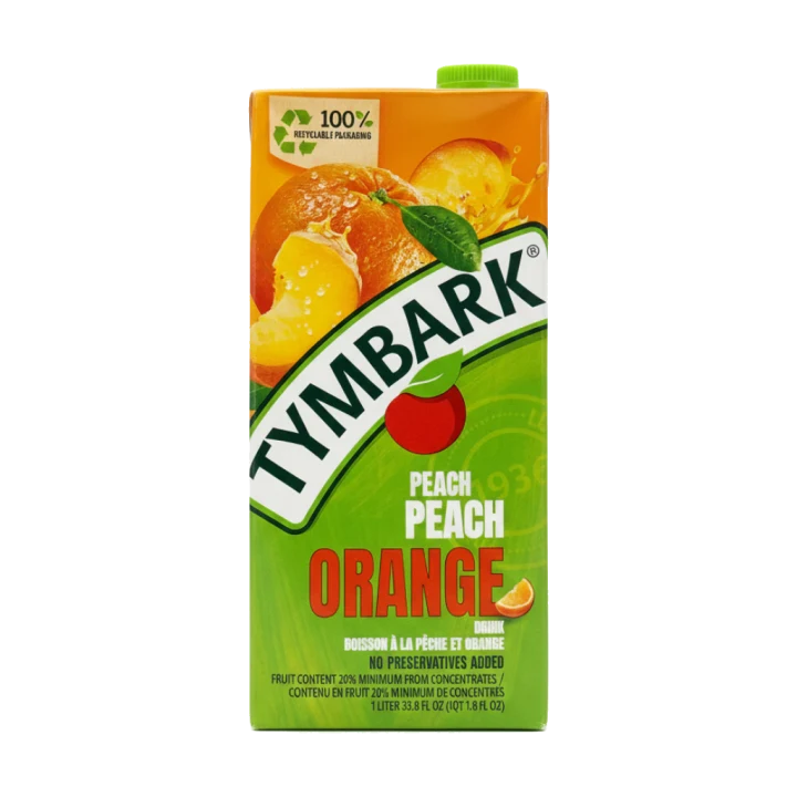 Tymbark Peach Orange 1L – Fruity Peach & Orange Drink