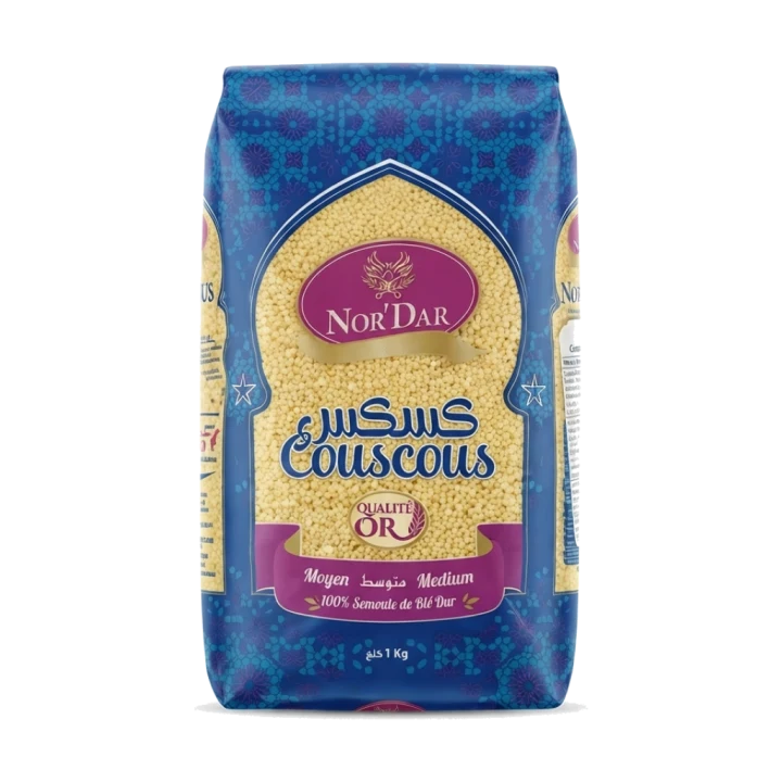 Nour Dar Couscous Medium 1kg – Medium Grain Couscous