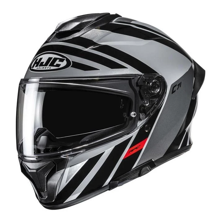 Full-face helmet HJC C71 FABER BLACK/RED black red