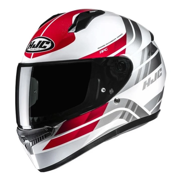 Full-face helmet HJC C10 HIPER WHITE/RED white red