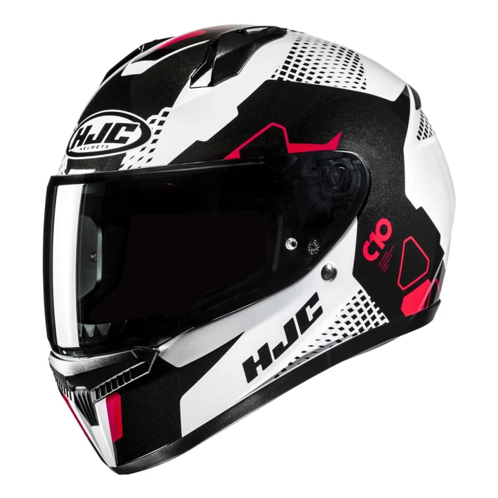 Full-face helmet HJC C10 ASPA WHITE/BLACK white black