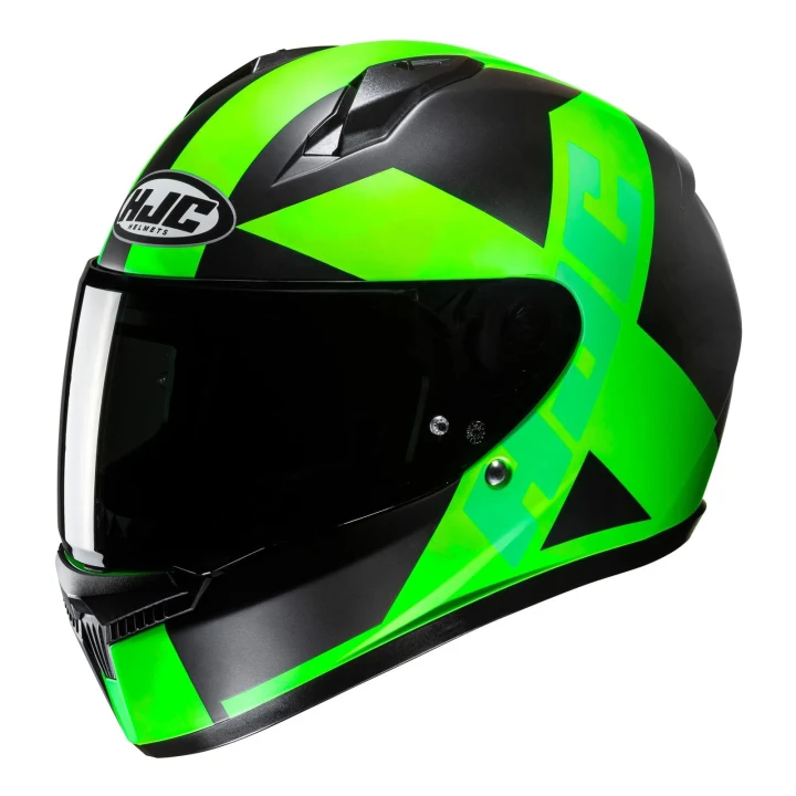 Full-face helmet HJC C10 TEZ fluo GREEN/BLACK green fluo black