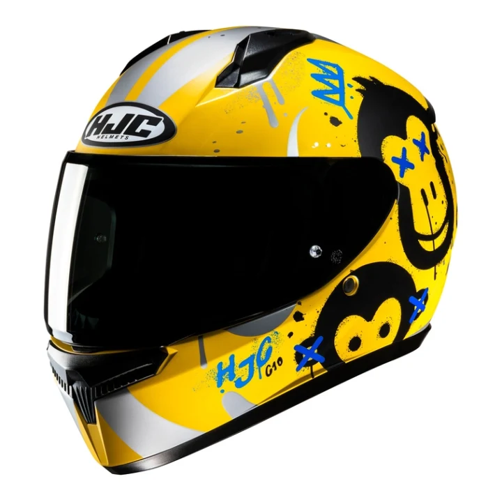 Full-face helmet HJC C10 GETI YELLOW/SILVER yellow srebrny black blue