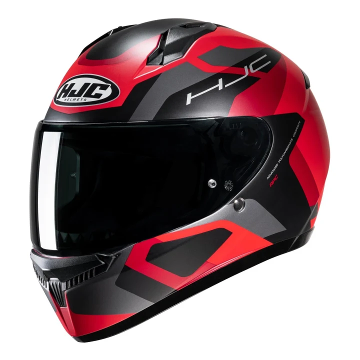 Full-face helmet HJC C10 TINS BLACK/RED red black grey