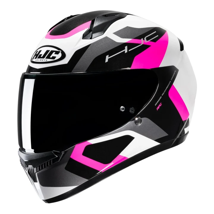 Full-face helmet HJC C10 TINS WHITE/PINK white pink grafitowy black