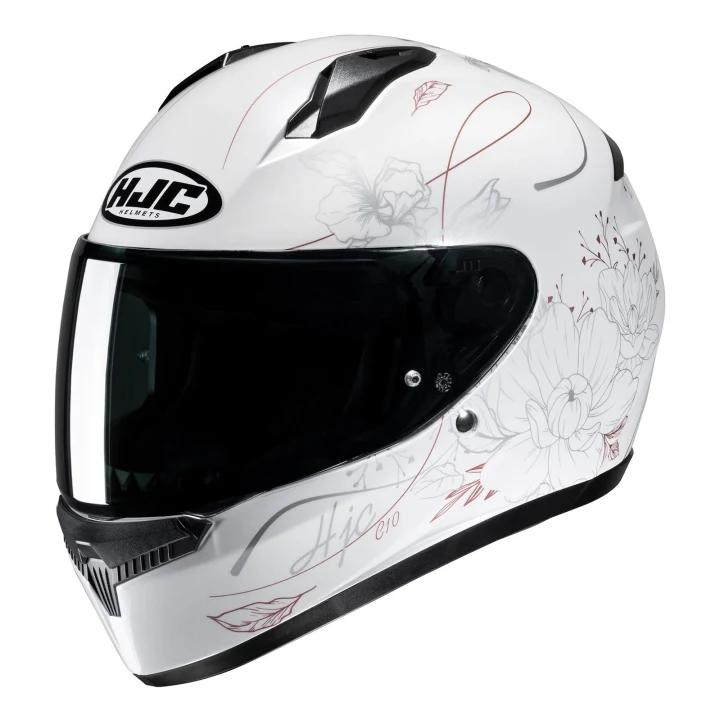 Full-face helmet HJC C10 EPIK WHITE white gold srebrny