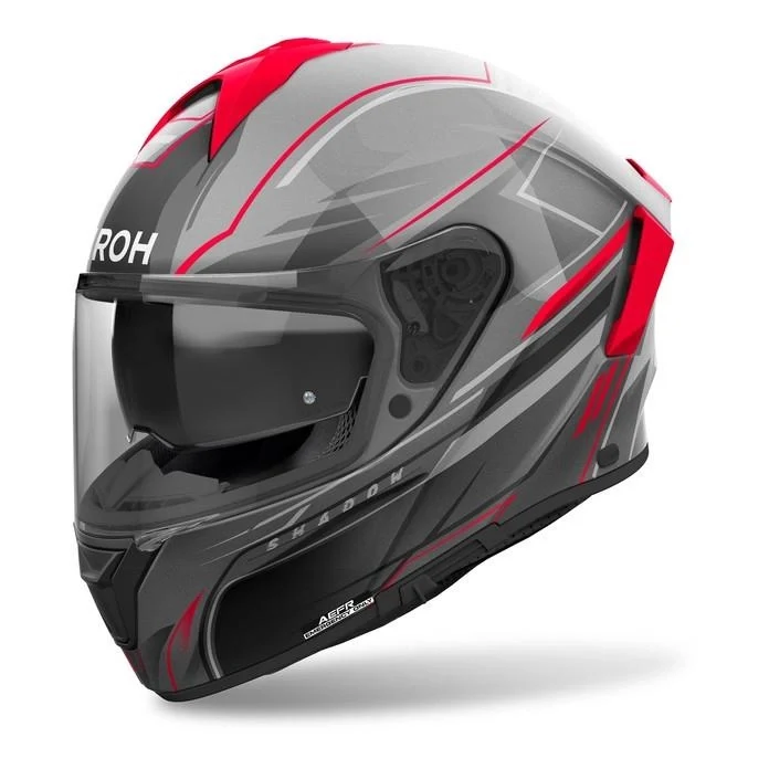 Full-face helmet AIROH SPARK 2 SHADOW RED GLOSS red grey