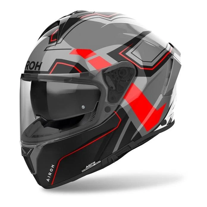 Full-face helmet AIROH SPARK 2 DART RED GLOSS red grey black