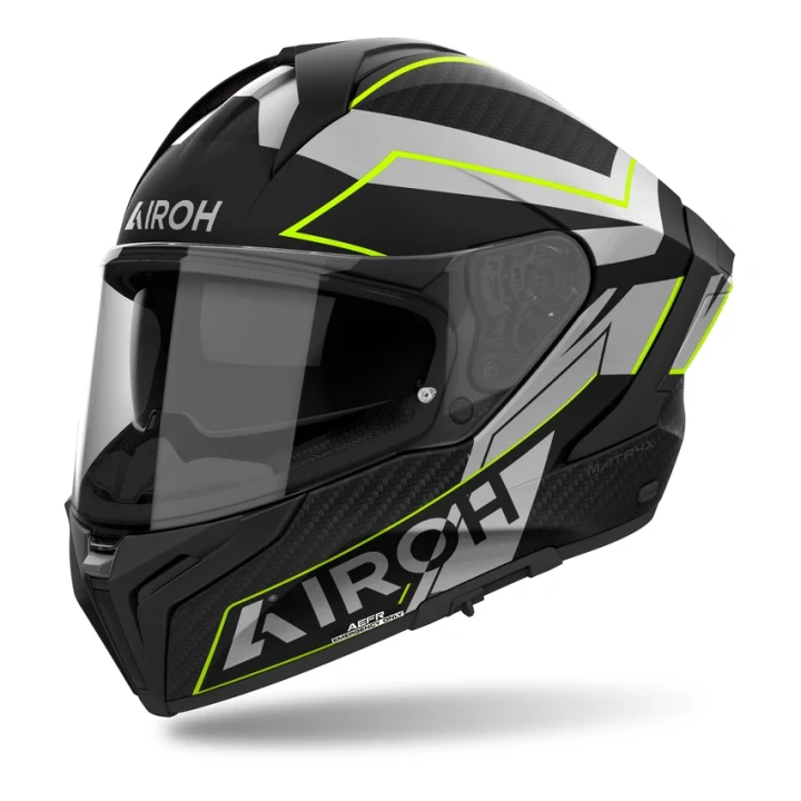 Full-face helmet AIROH MATRYX SENTINEL YELLOW MATT yellow fluo grey black