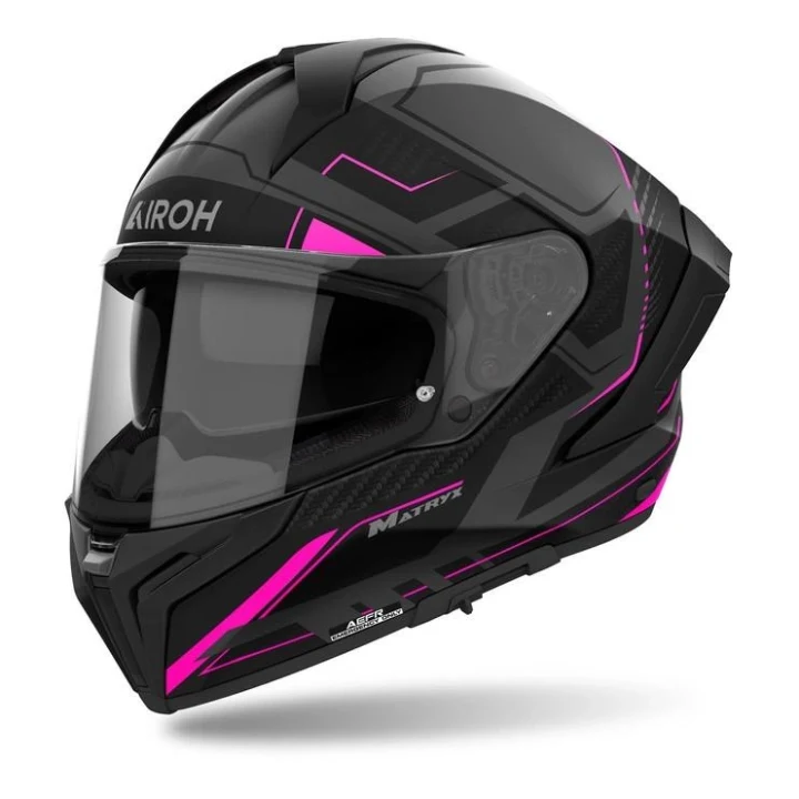 Full-face helmet AIROH MATRYX ROCKET PINK MATT pink grey black