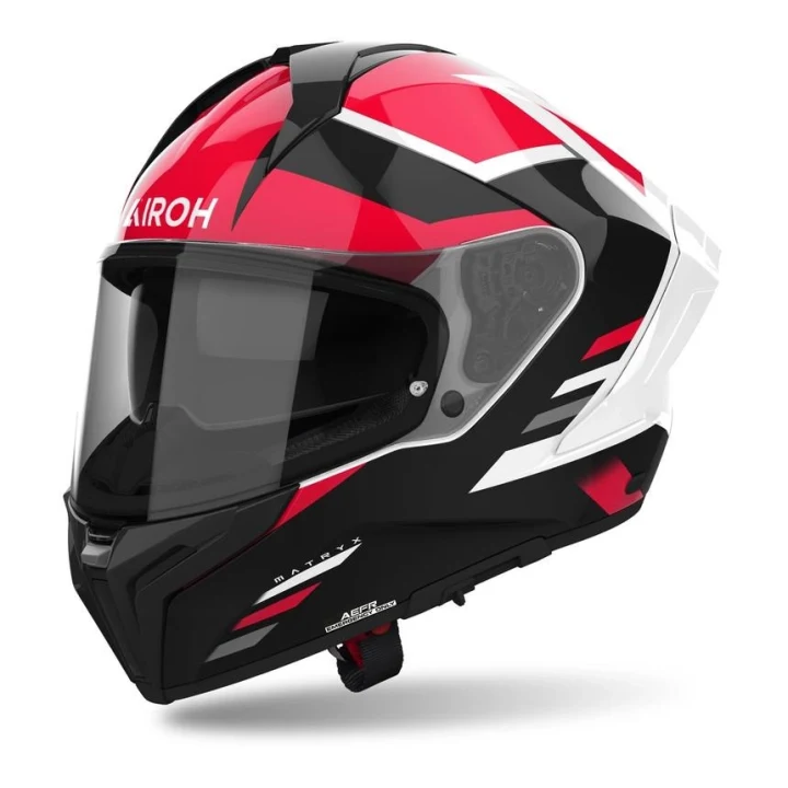 Full-face helmet AIROH MATRYX THRON RED GLOSS red white black