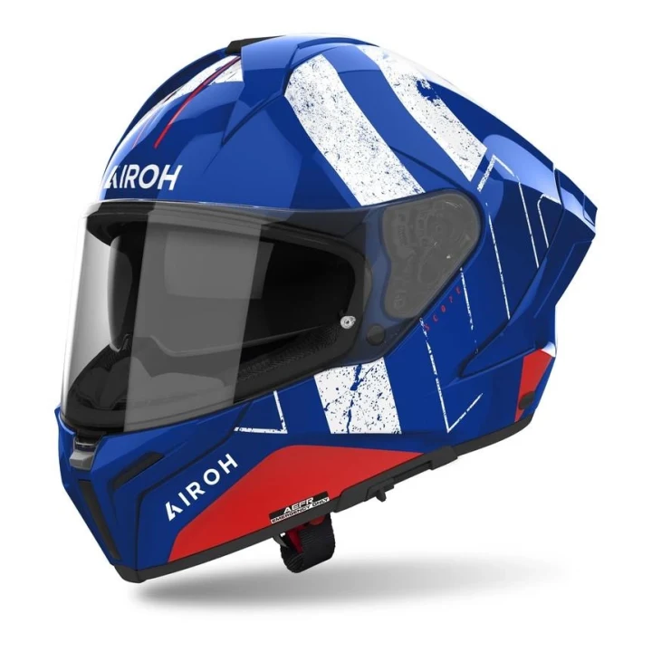 Full-face helmet AIROH MATRYX SCOPE BLUE/RED GLOSS blue red white