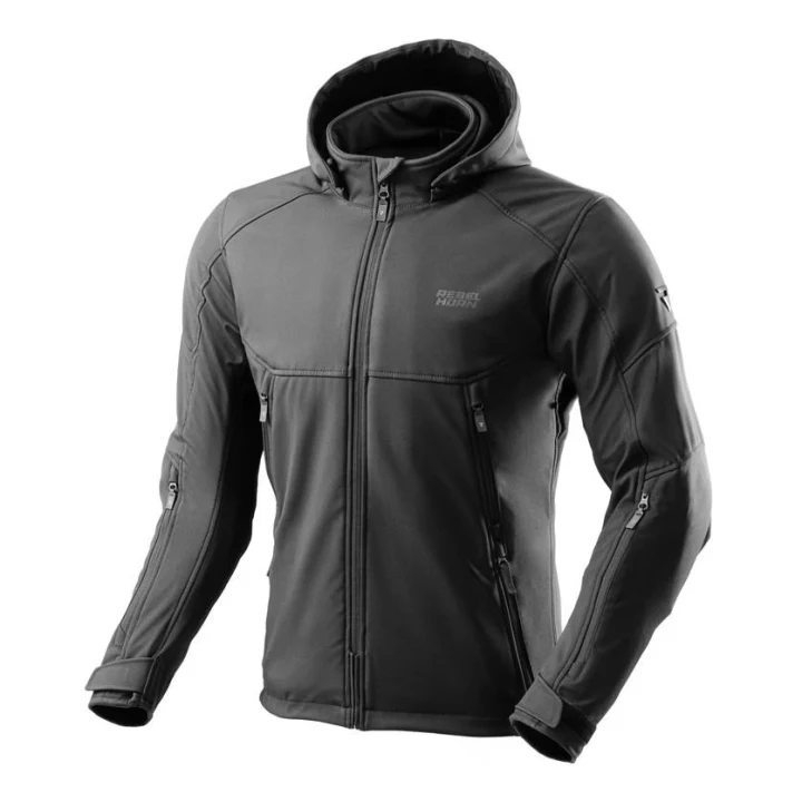 Textile jacket REBELHORN SLASH BLACK black