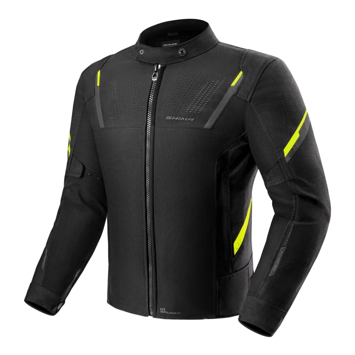 Textile jacket SHIMA RUSH 3.0 G2 fluo black yellow fluo