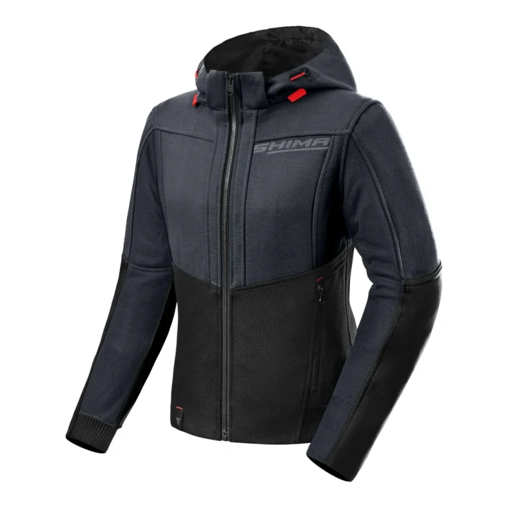 Women's motorcycle hoodie SHIMA DAYBREAKER LADY GREY grey