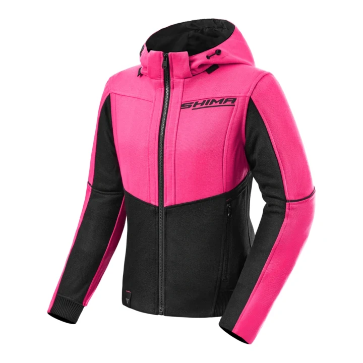 Women's motorcycle hoodie SHIMA DAYBREAKER LADY PINK pink black