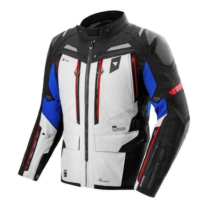 Textile jacket SHIMA DUNE 2.0 G2 BLUE grey blue red black