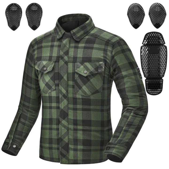 Motorcycle shirt SHIMA RENEGADE MEN 2 GREEN green