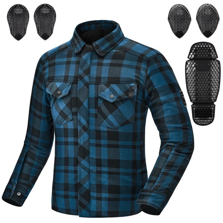 Motorcycle shirt SHIMA RENEGADE MEN 2 BLUE blue