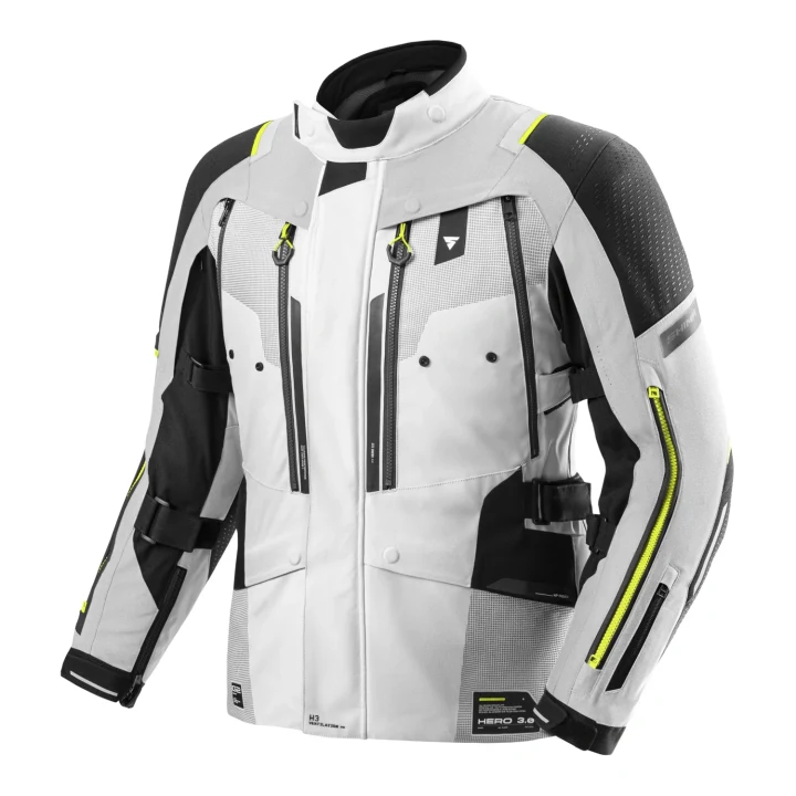 Textile jacket SHIMA HERO 3.0 G2 GREY/fluo grey yellow fluo black