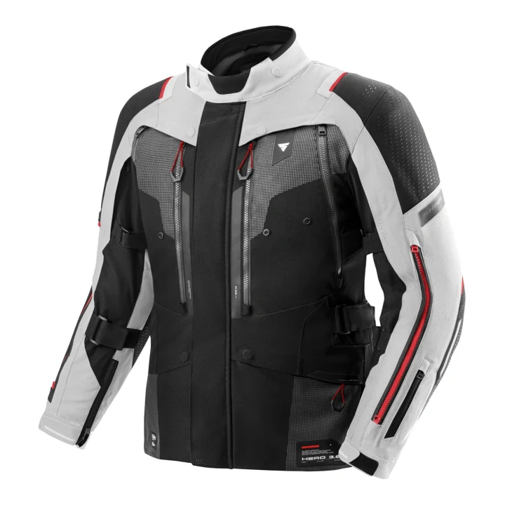 Textile jacket SHIMA HERO 3.0 G2 GREY/RED grey black