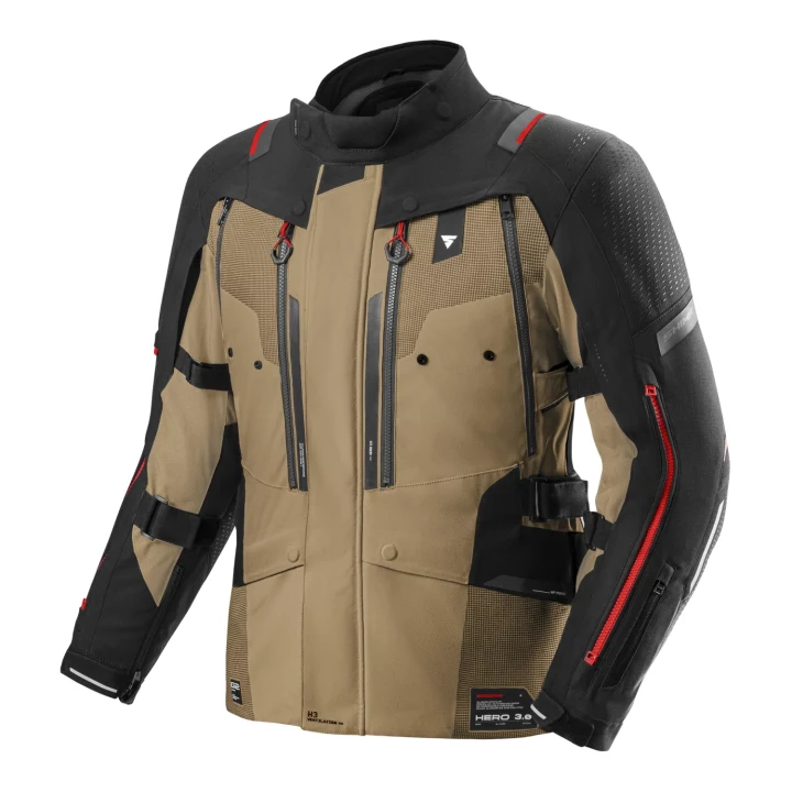 Textile jacket SHIMA HERO 3.0 G2 BROWN brown red black