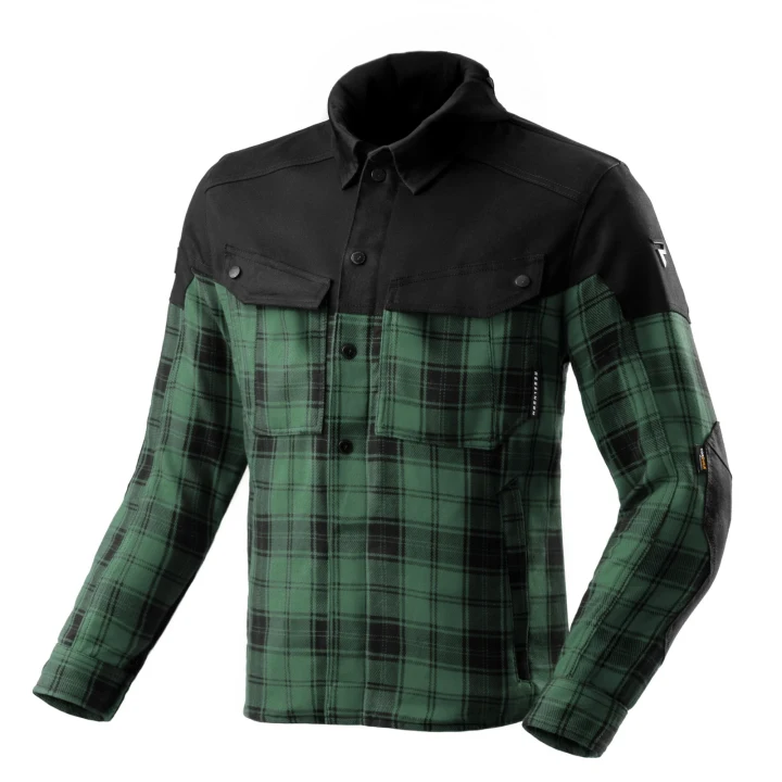 Motorcycle shirt REBELHORN SHIFTER BLACK/GREEN black green