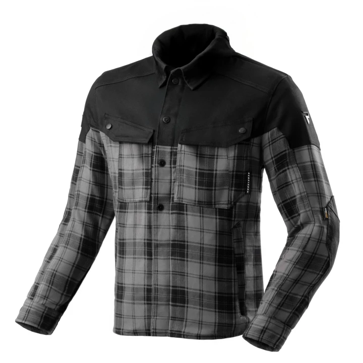 Motorcycle shirt REBELHORN SHIFTER BLACK/GREY black grey