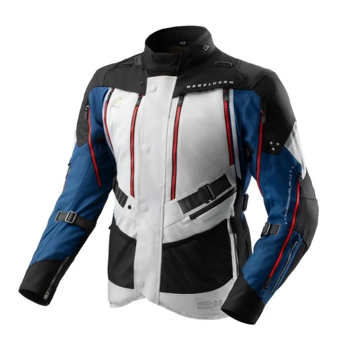 Textile jacket REBELHORN HARDY 3.0 BLUE/GREY/RED blue grey red