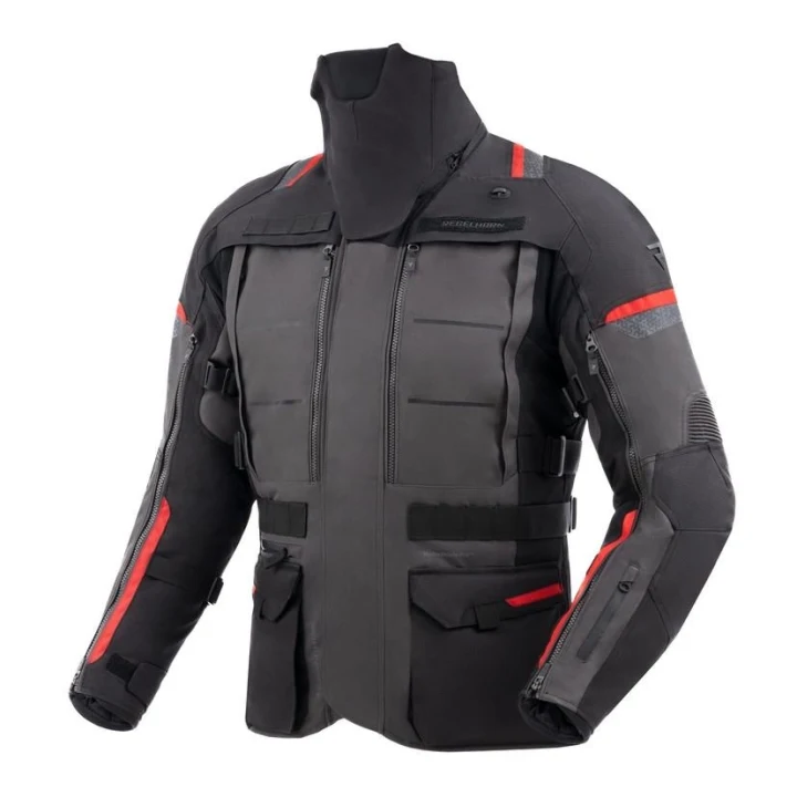 Textile jacket REBELHORN CUBBY V BLACK/ANTHRACITE/RED black grafitowy red