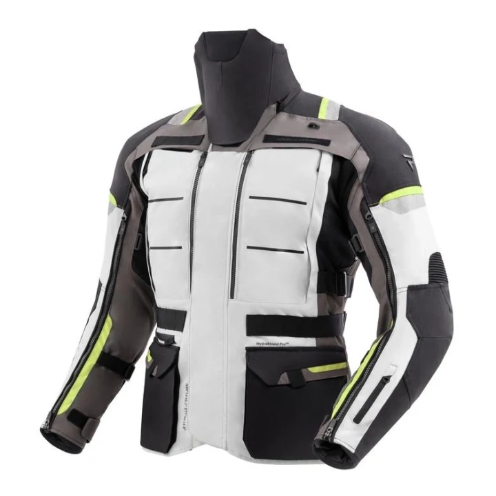 Textile jacket REBELHORN CUBBY V BLACK/GREY/fluo YELLOW black grey yellow fluo