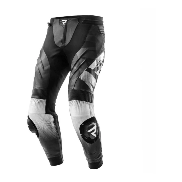 Leather pants REBELHORN INFERNO BLACK/WHITE black white