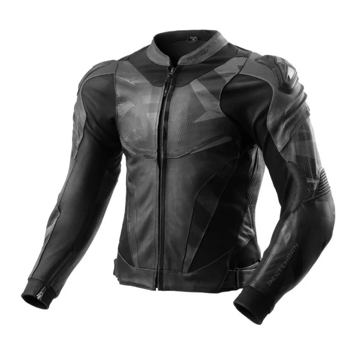 Leather jacket REBELHORN INFERNO BLACK black