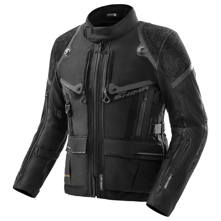 Textile jacket SHIMA TRACKER BLACK black