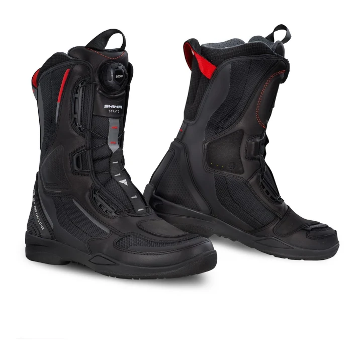 Touring boots women's SHIMA STRATO LADY black grey red fluo