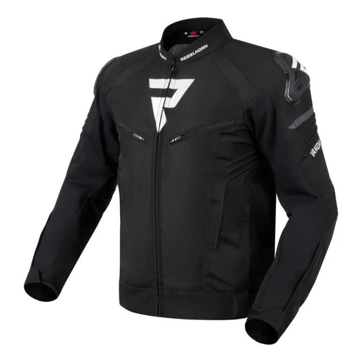 Textile jacket REBELHORN VANDAL BLACK/WHITE black white