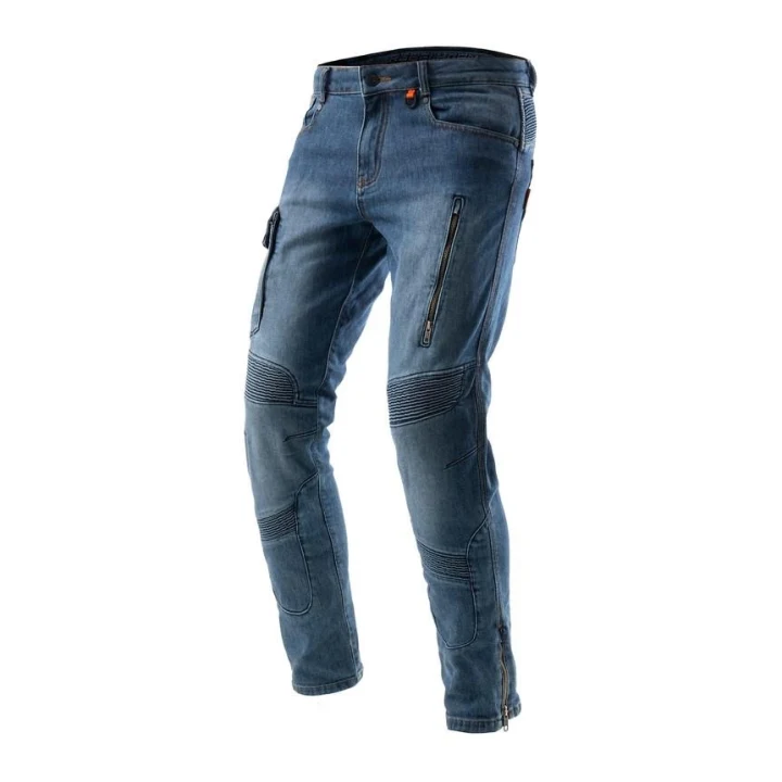 jeans motorcycle REBELHORN VANDAL MONOLAYER WASHED BLUE blue