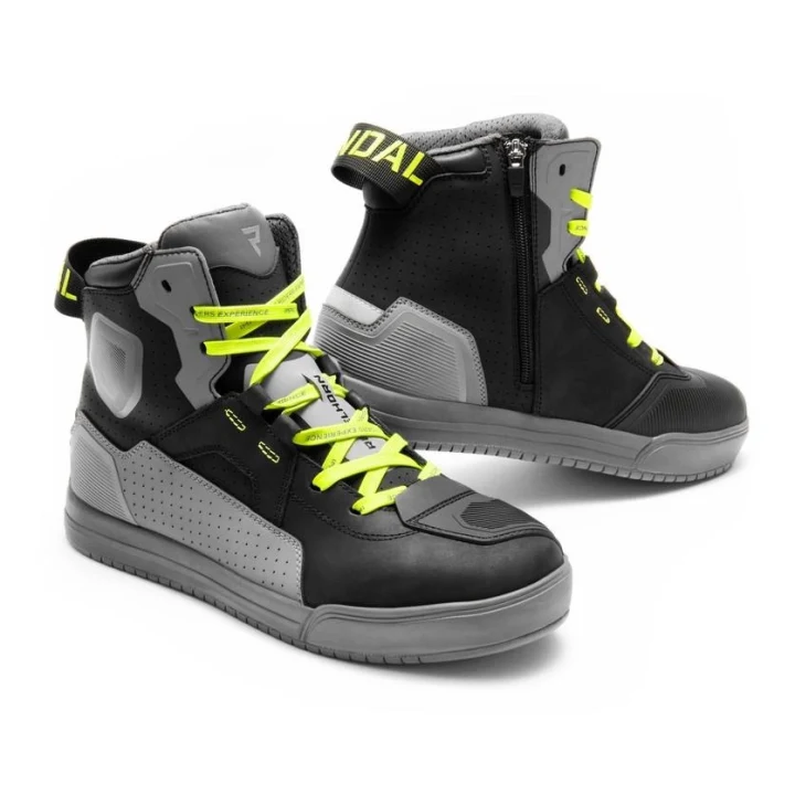 Trampki motorcycle REBELHORN VANDAL II BLACK/GREY/fluo YELLOW black grey yellow fluo