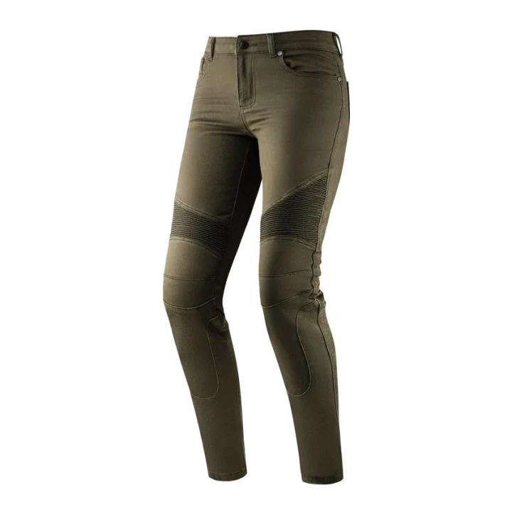 jeans motorcycle women's REBELHORN VANDAL LADY TWILL OLIVE green
