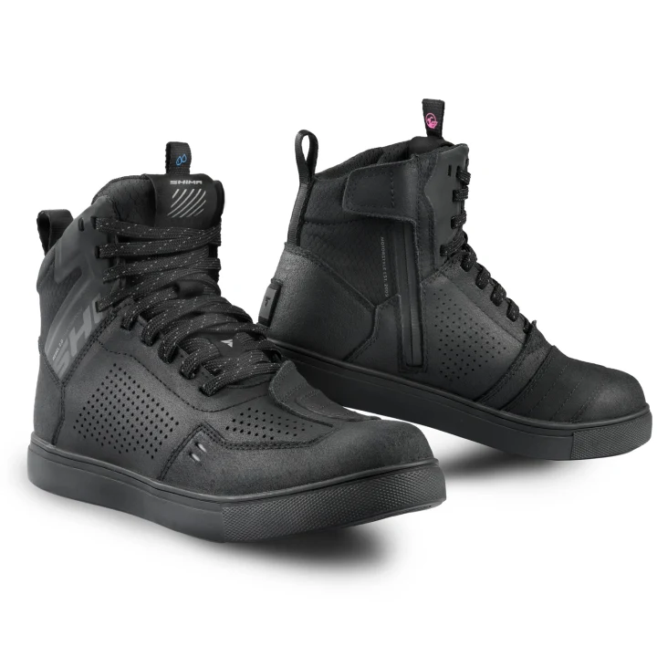 Trampki motorcycle women's SHIMA REBEL 2.0 WP LADY BLACK black